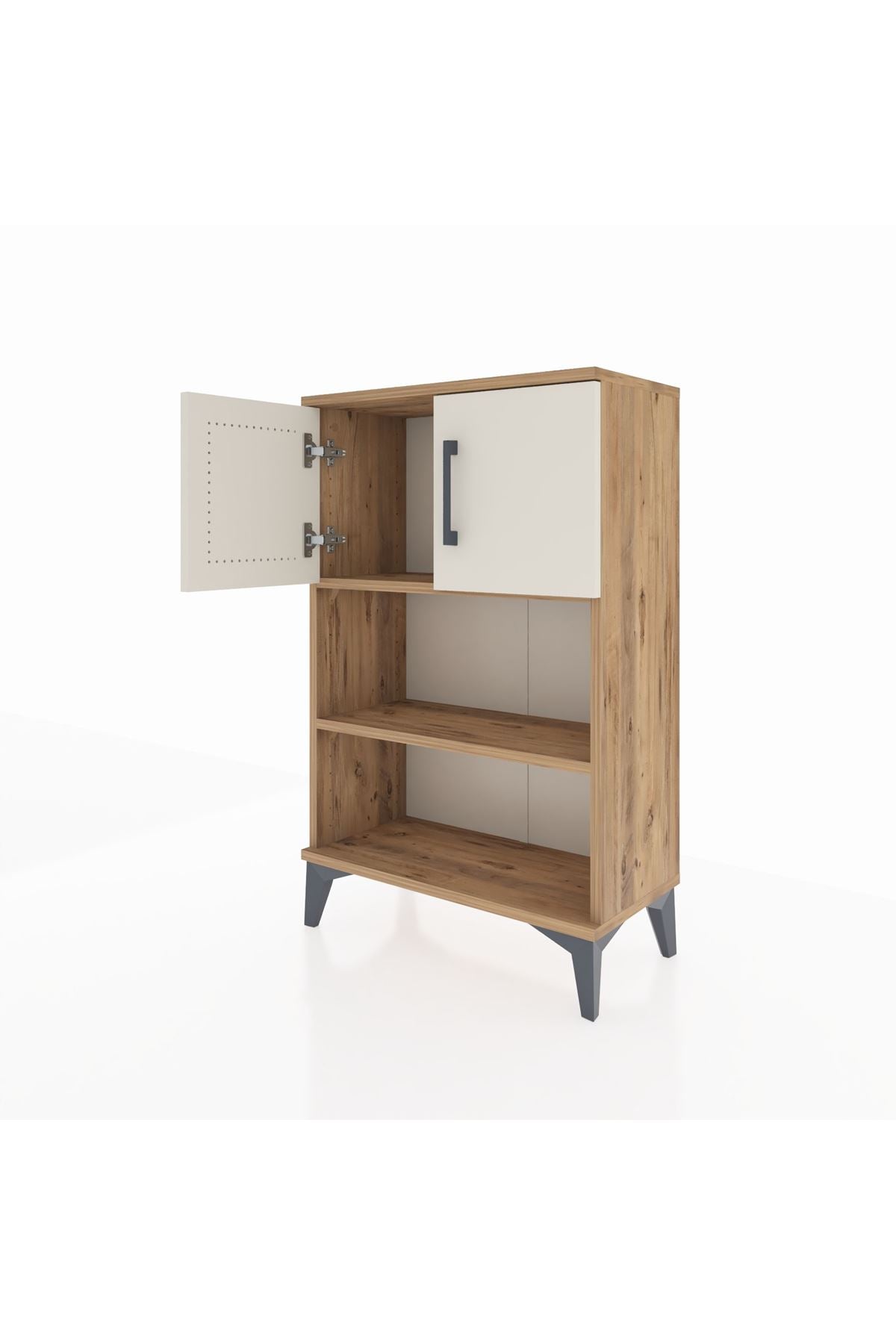 Arges Komodin 2 Raflı 2 Kapaklı 60x30x96 - S14M040V7A