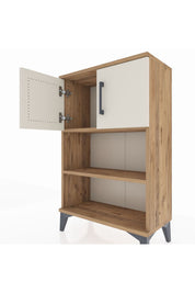 Arges Komodin 2 Raflı 2 Kapaklı 60x30x96 - S14M040V7A