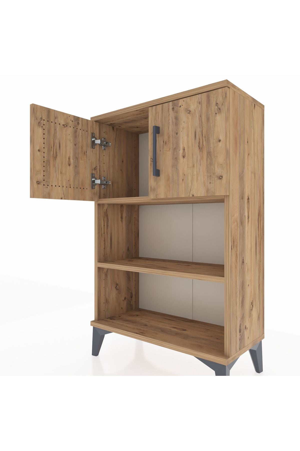 Arges Komodin 2 Raflı 2 Kapaklı 60x30x96 - S14M040V9A