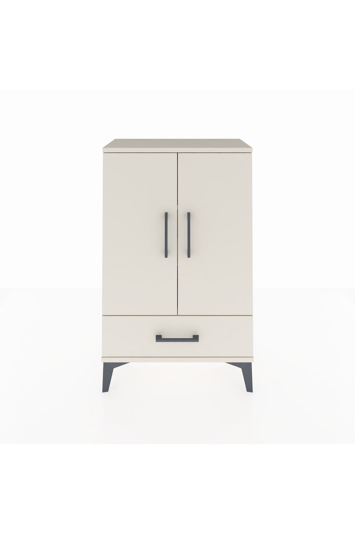 Arges Komodin 2 Raflı Tek Çekmeceli 2 Kapaklı 60x30x96 - S14M041V1A