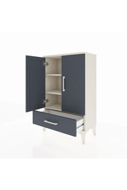 Arges Komodin 2 Raflı Tek Çekmeceli 2 Kapaklı 60x30x96 - S14M041V2A