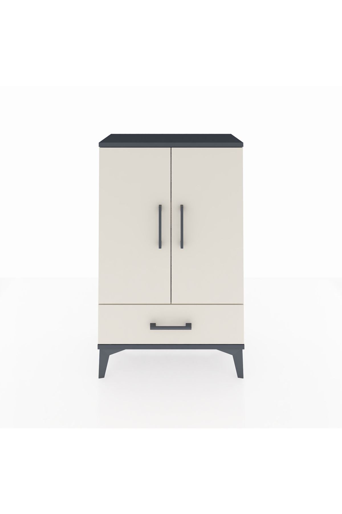 Arges Komodin 2 Raflı Tek Çekmeceli 2 Kapaklı 60x30x96 - S14M041V4A