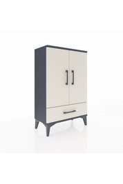 Arges Komodin 2 Raflı Tek Çekmeceli 2 Kapaklı 60x30x96 - S14M041V4A