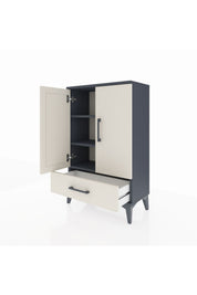 Arges Komodin 2 Raflı Tek Çekmeceli 2 Kapaklı 60x30x96 - S14M041V4A