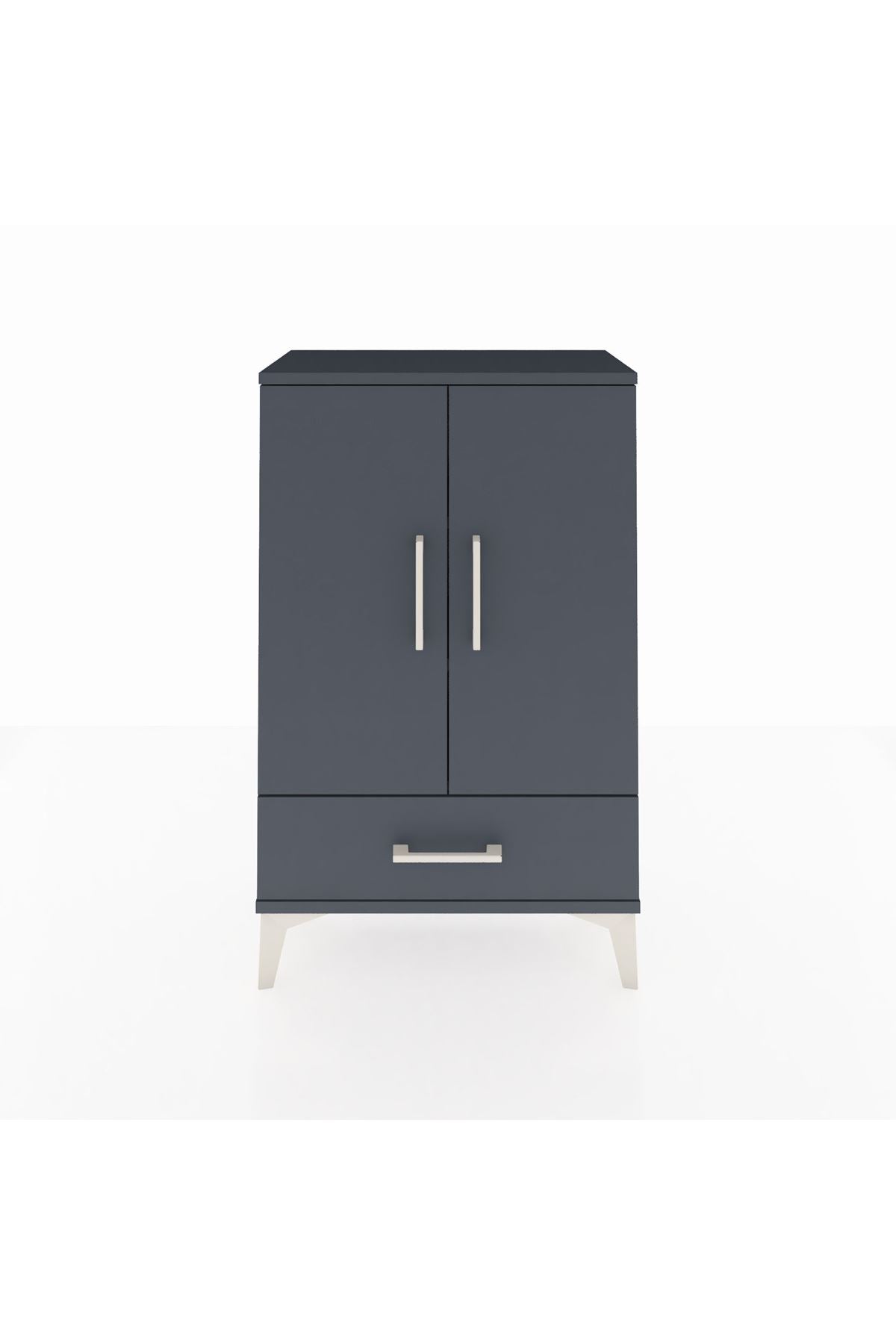 Arges Komodin 2 Raflı Tek Çekmeceli 2 Kapaklı 60x30x96 - S14M041V5A