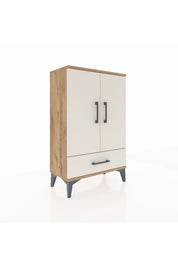 Arges Komodin 2 Raflı Tek Çekmeceli 2 Kapaklı 60x30x96 - S14M041V7A