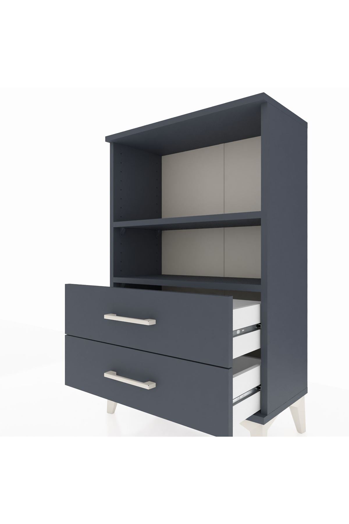 Arges Komodin 2 Raflı 2 Çekmeceli 60x30x96 - S14M004V5A