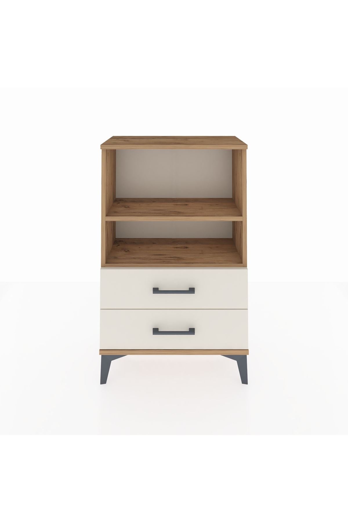 Arges Komodin 2 Raflı 2 Çekmeceli 60x30x96 - S14M004V7A