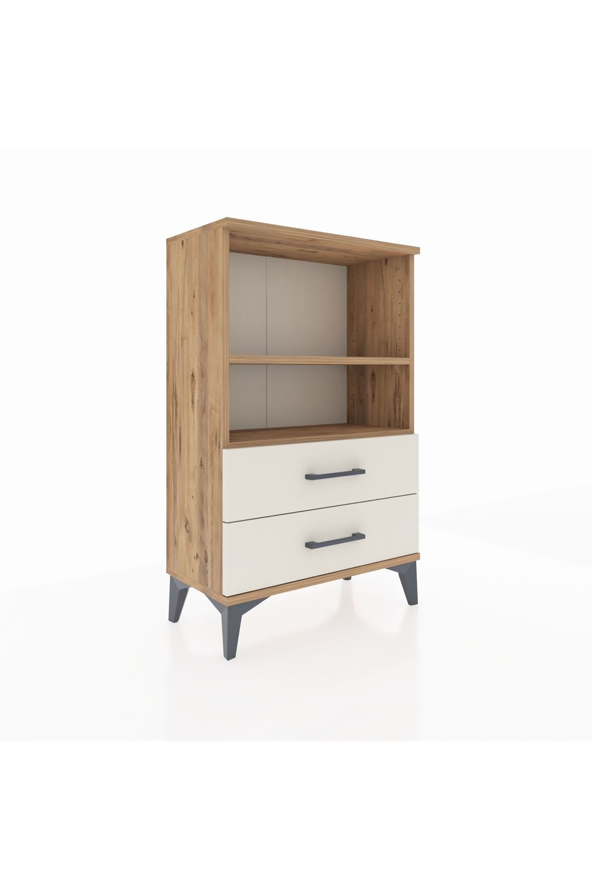 Arges Komodin 2 Raflı 2 Çekmeceli 60x30x96 - S14M004V7A