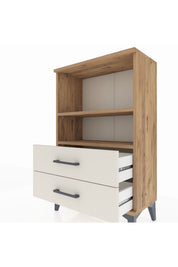 Arges Komodin 2 Raflı 2 Çekmeceli 60x30x96 - S14M004V7A