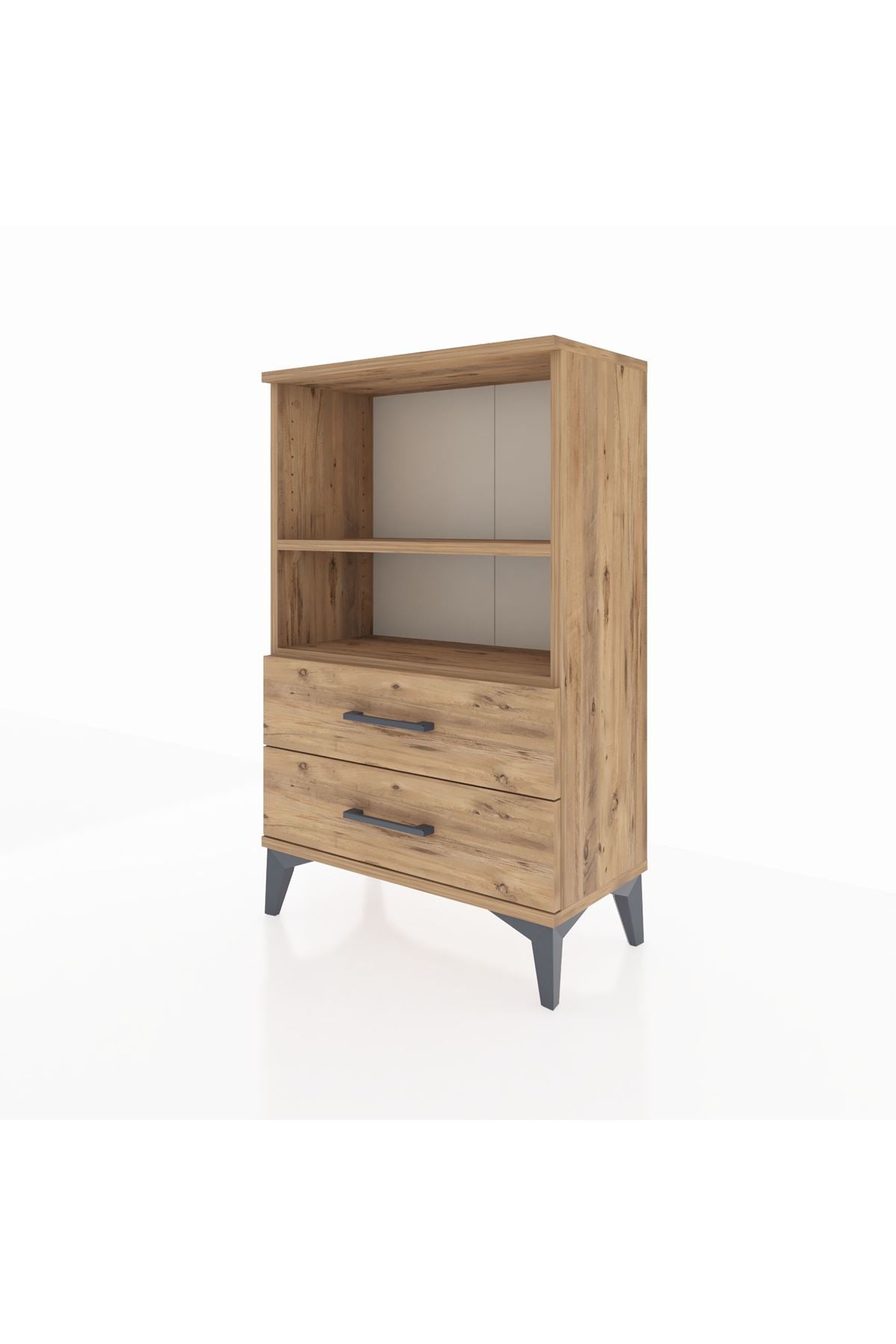 Arges Komodin 2 Raflı 2 Çekmeceli 60x30x96 - S14M004V9A