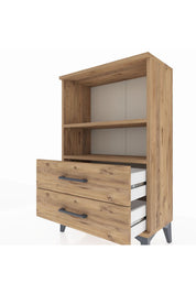Arges Komodin 2 Raflı 2 Çekmeceli 60x30x96 - S14M004V9A