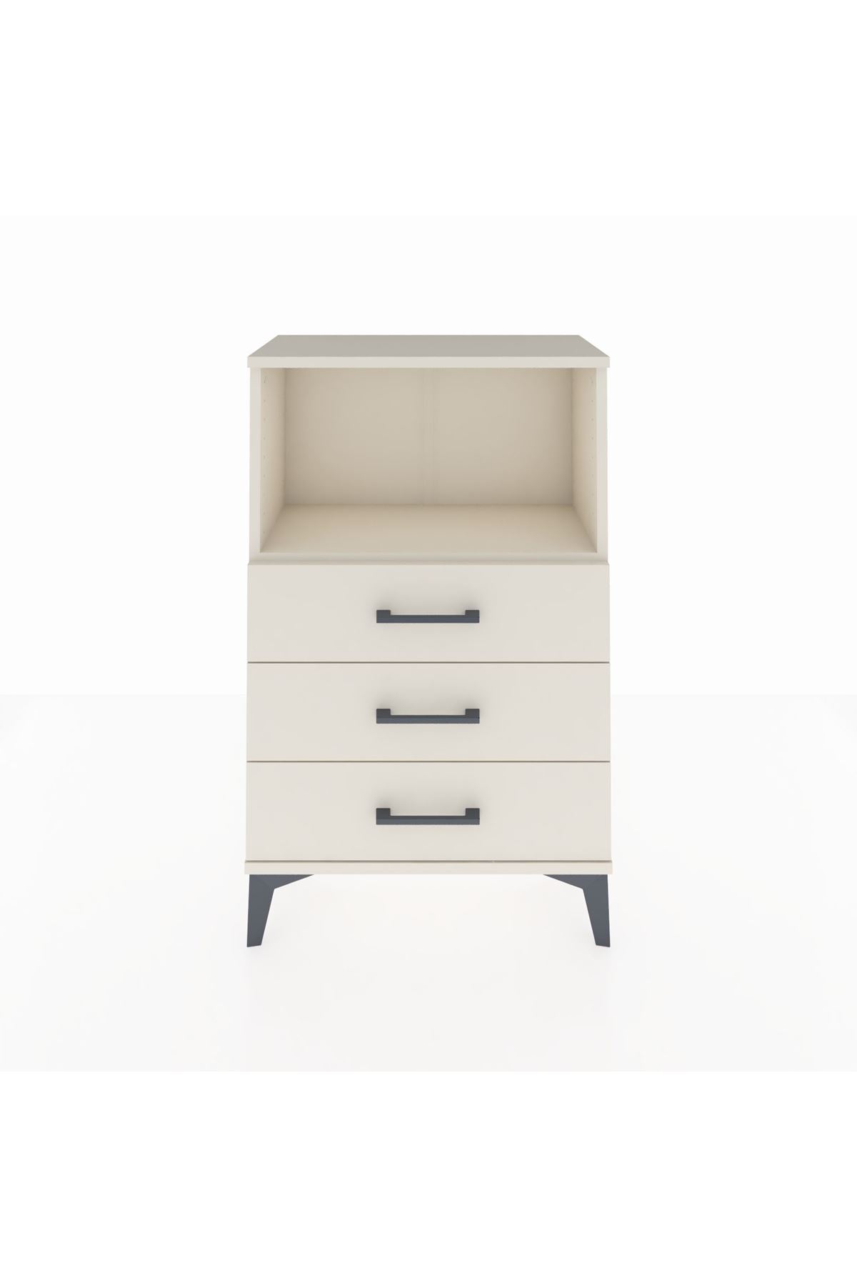 Arges Komodin Tek Raflı 3 Çekmeceli 60x30x96 - S14M005V1A