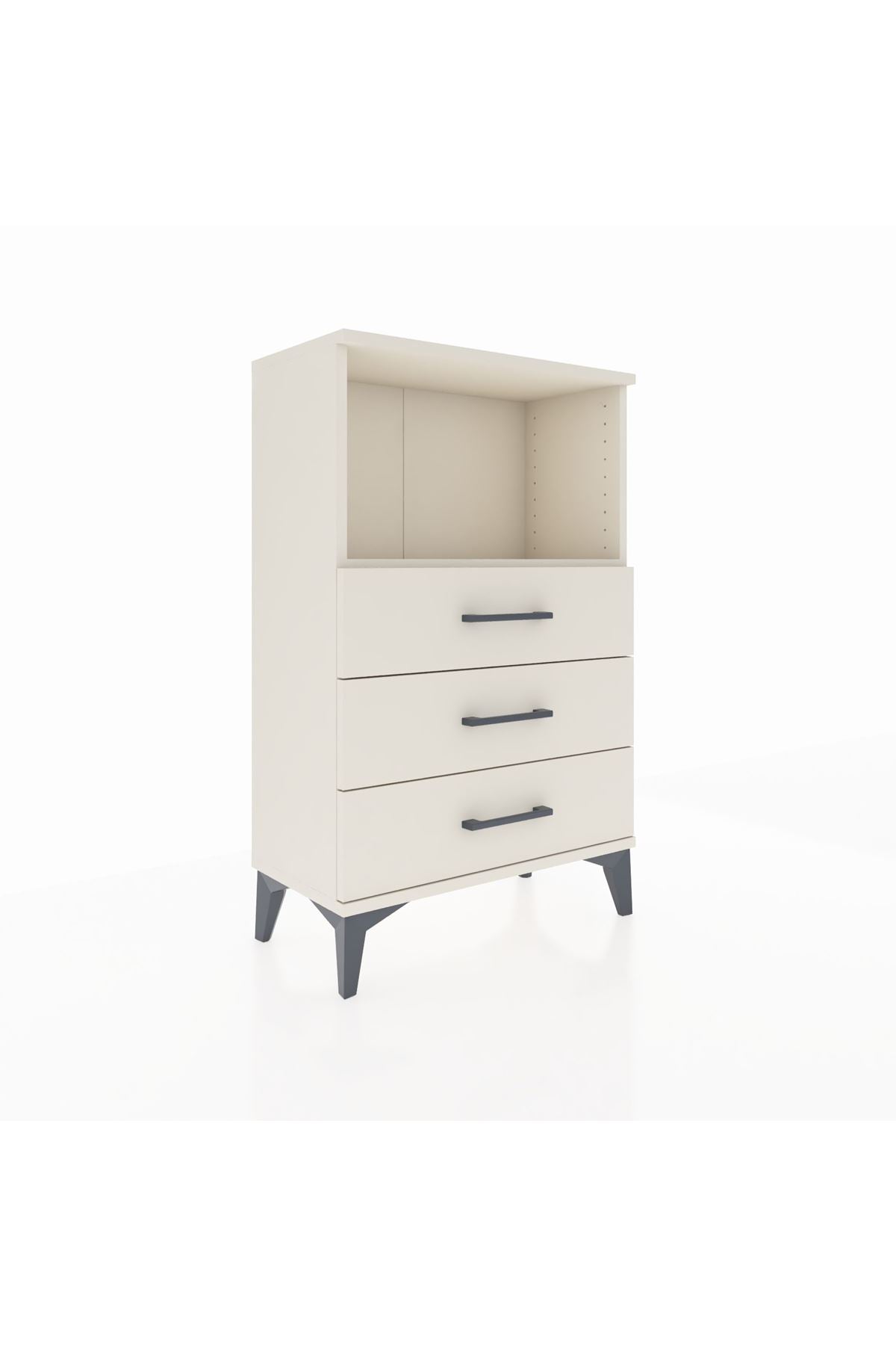 Arges Komodin Tek Raflı 3 Çekmeceli 60x30x96 - S14M005V1A