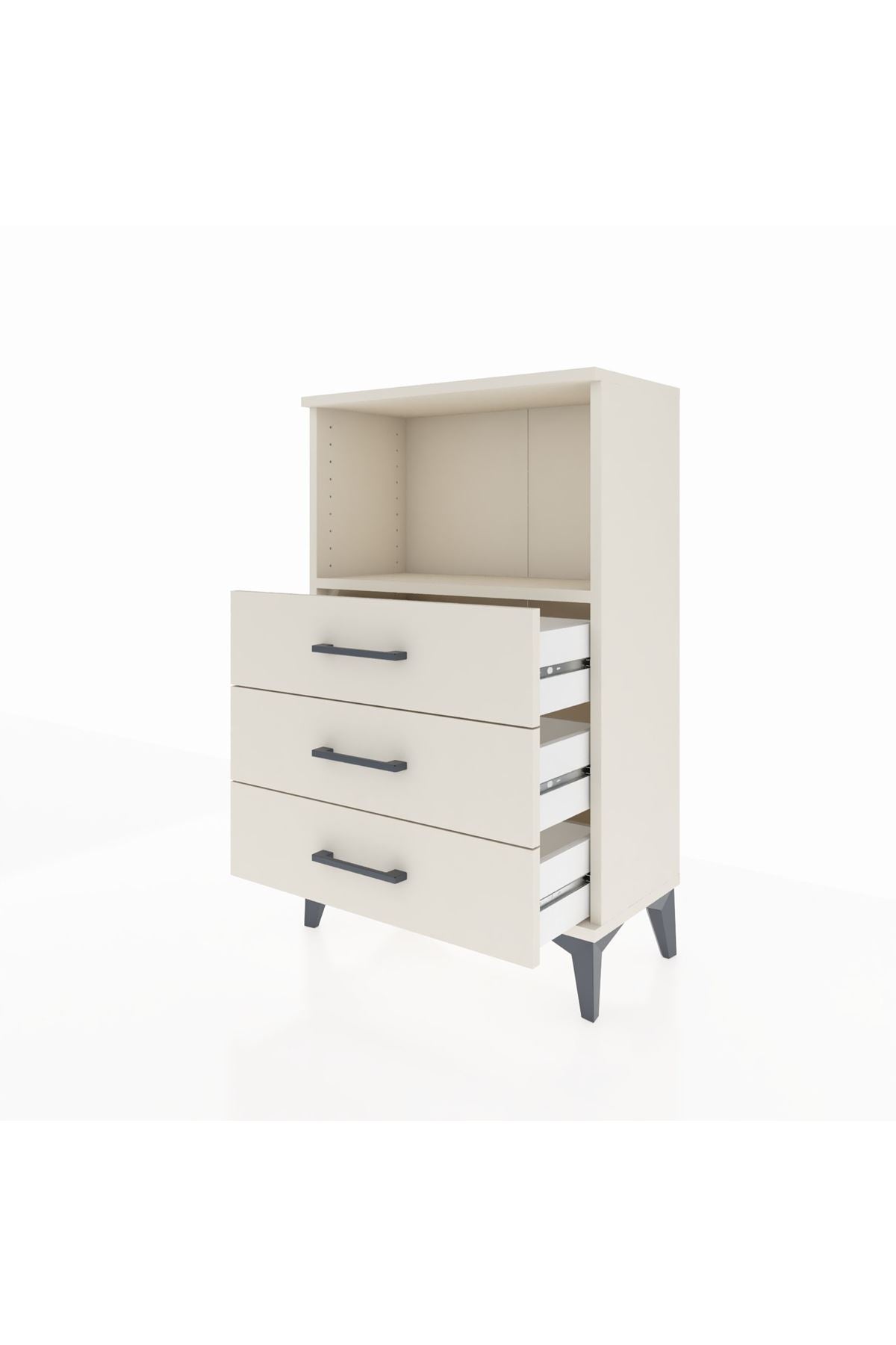Arges Komodin Tek Raflı 3 Çekmeceli 60x30x96 - S14M005V1A