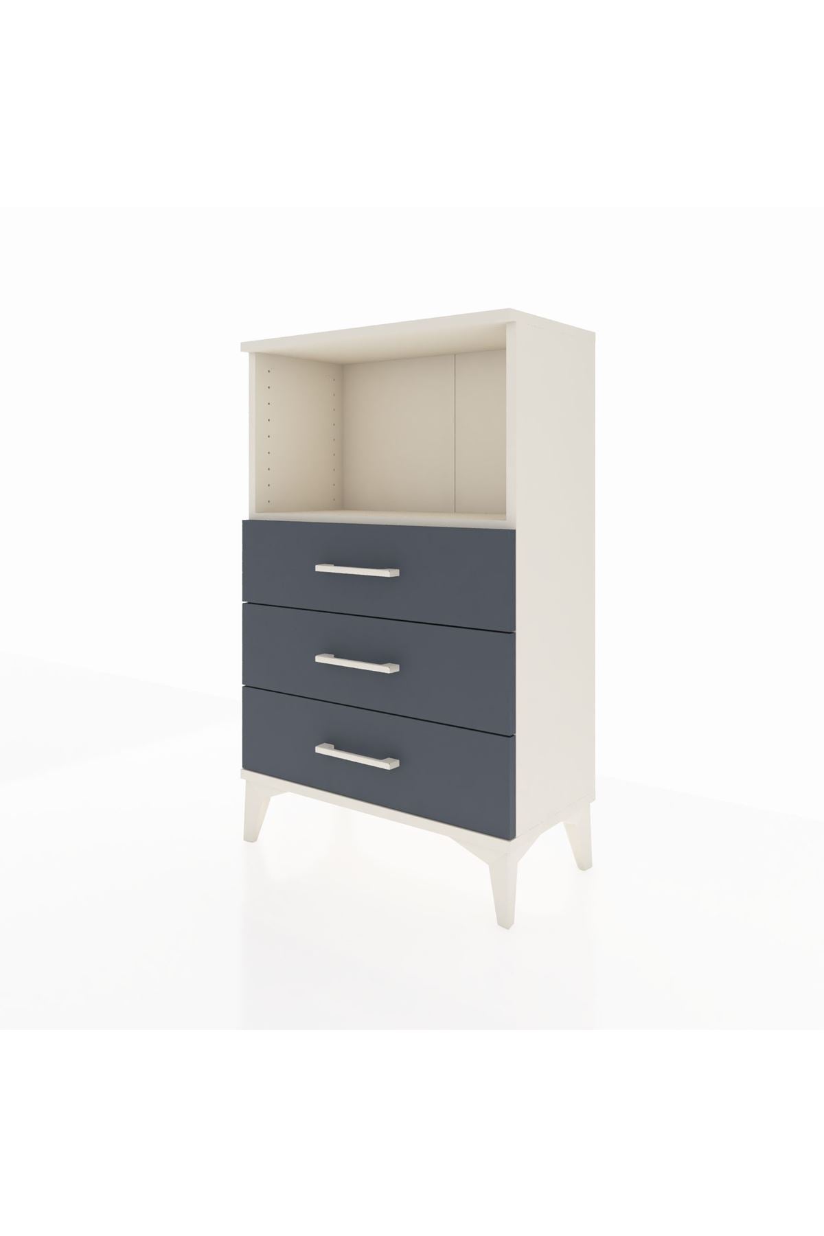 Arges Komodin Tek Raflı 3 Çekmeceli 60x30x96 - S14M005V2A