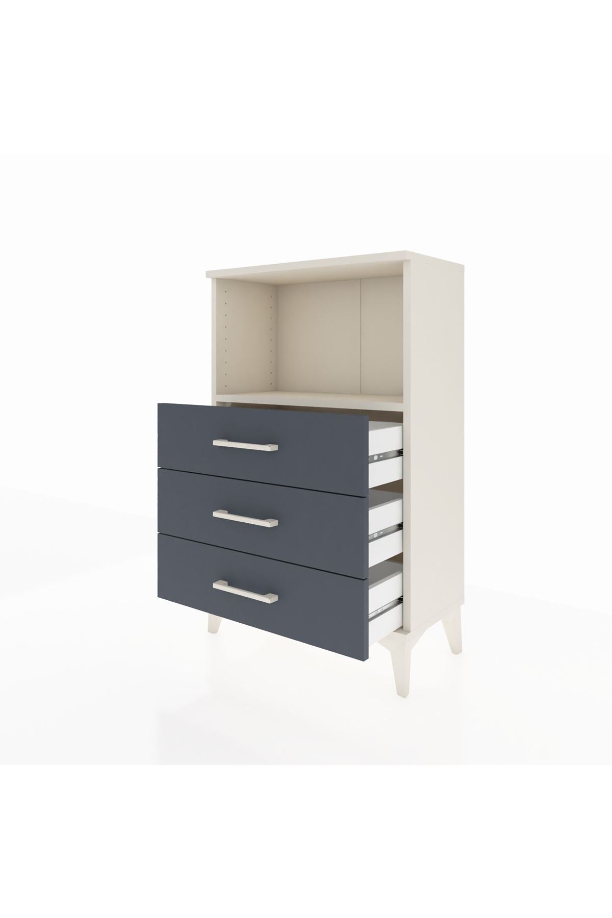 Arges Komodin Tek Raflı 3 Çekmeceli 60x30x96 - S14M005V2A