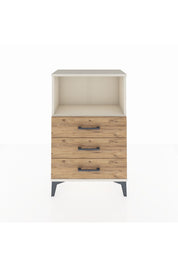 Arges Komodin Tek Raflı 3 Çekmeceli 60x30x96 - S14M005V3A