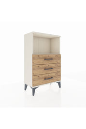 Arges Komodin Tek Raflı 3 Çekmeceli 60x30x96 - S14M005V3A