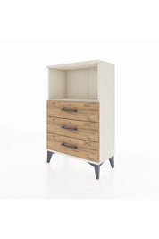 Arges Komodin Tek Raflı 3 Çekmeceli 60x30x96 - S14M005V3A