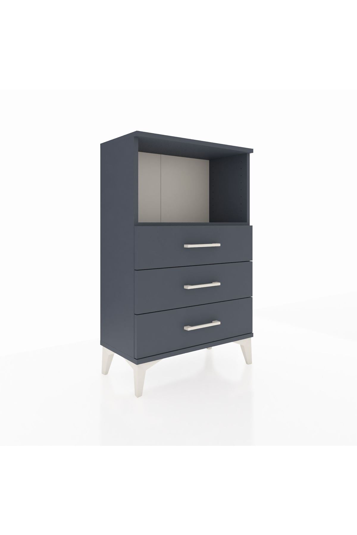 Arges Komodin Tek Raflı 3 Çekmeceli 60x30x96 - S14M005V5A