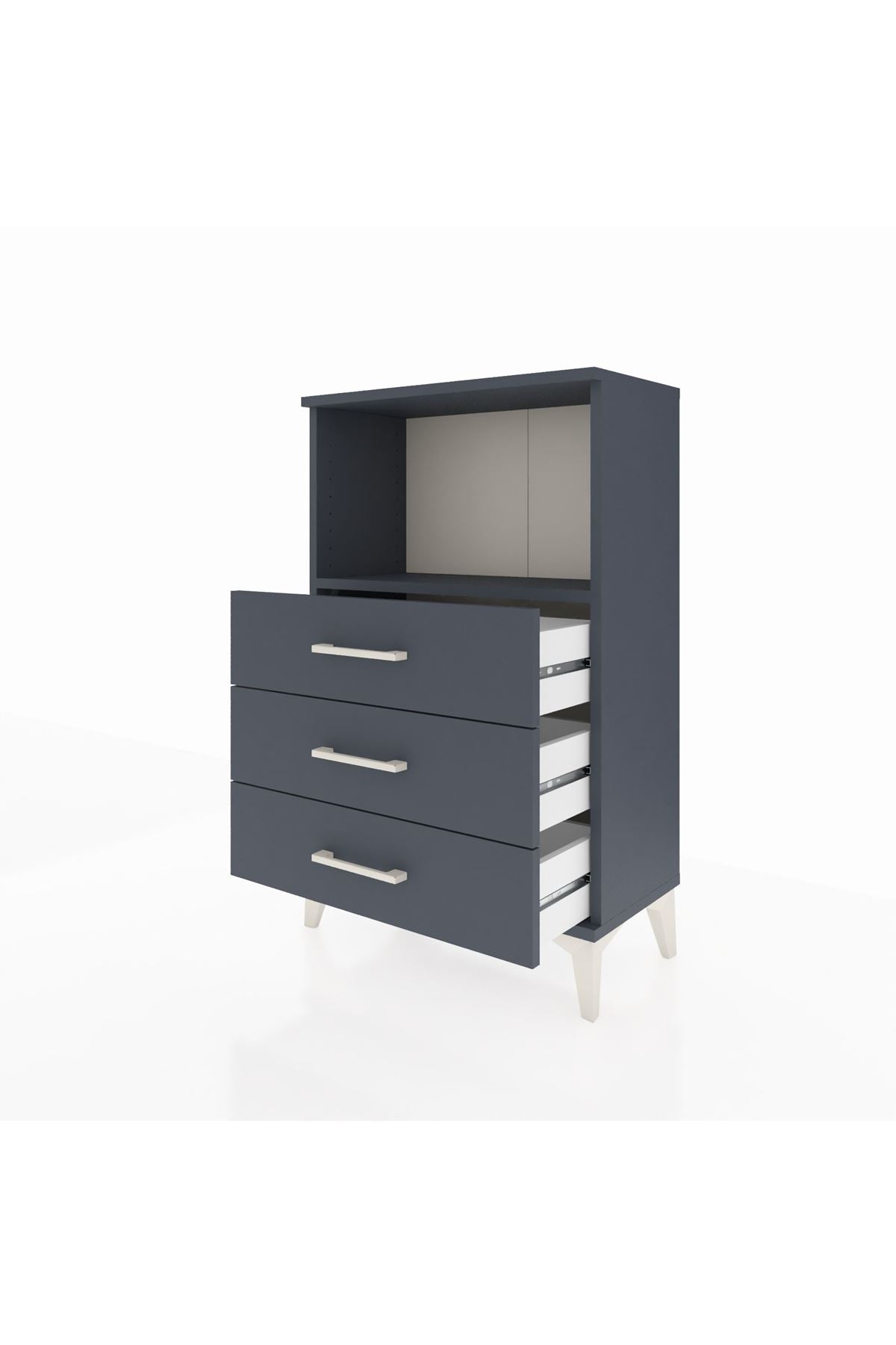 Arges Komodin Tek Raflı 3 Çekmeceli 60x30x96 - S14M005V5A