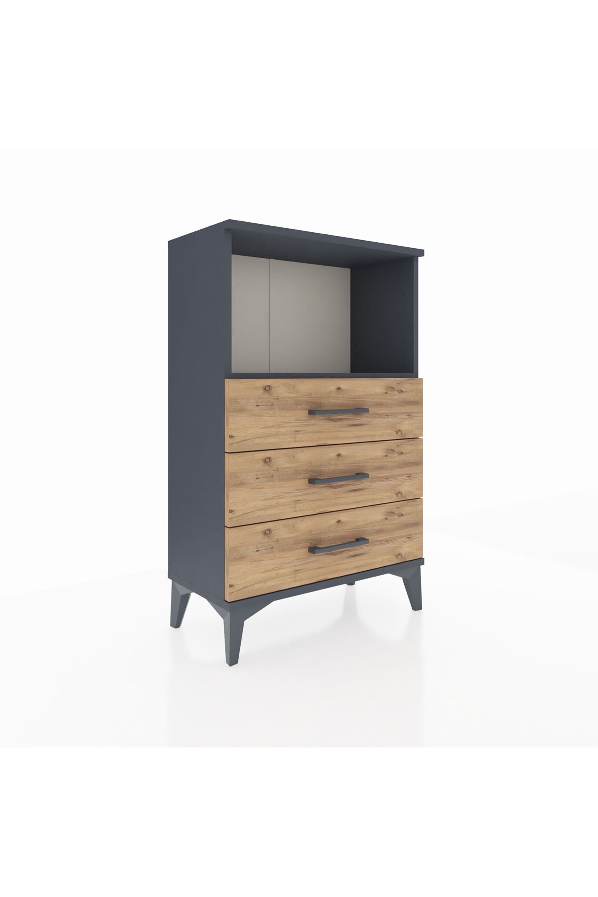 Arges Komodin Tek Raflı 3 Çekmeceli 60x30x96 - S14M005V6A
