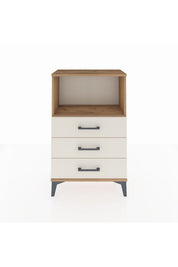 Arges Komodin Tek Raflı 3 Çekmeceli 60x30x96 - S14M005V7A