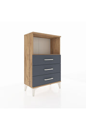 Arges Komodin Tek Raflı 3 Çekmeceli 60x30x96 - S14M005V8A