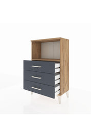 Arges Komodin Tek Raflı 3 Çekmeceli 60x30x96 - S14M005V8A