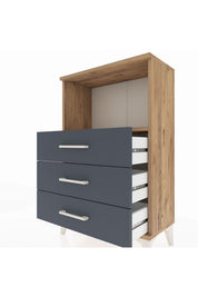 Arges Komodin Tek Raflı 3 Çekmeceli 60x30x96 - S14M005V8A