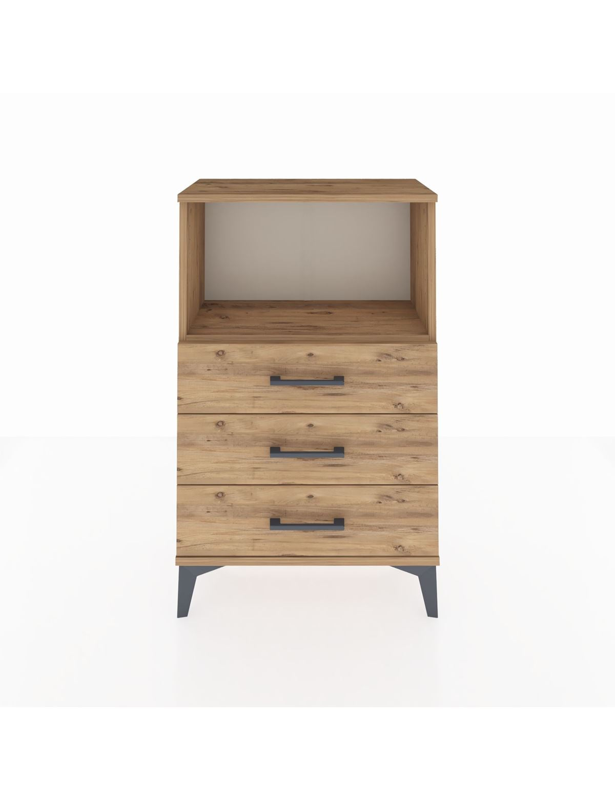 Arges Komodin Tek Raflı 3 Çekmeceli 60x30x96 - S14M005V9A