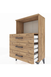 Arges Komodin Tek Raflı 3 Çekmeceli 60x30x96 - S14M005V9A