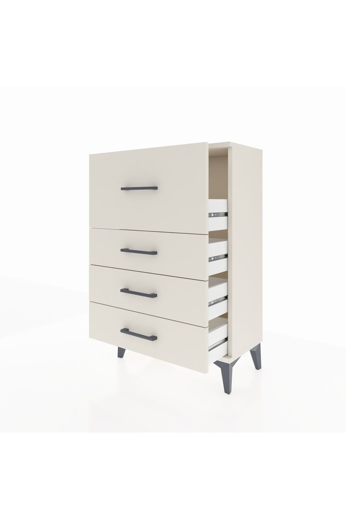 Arges Komodin 4 Çekmeceli 60x30x96 - S14M006V1A