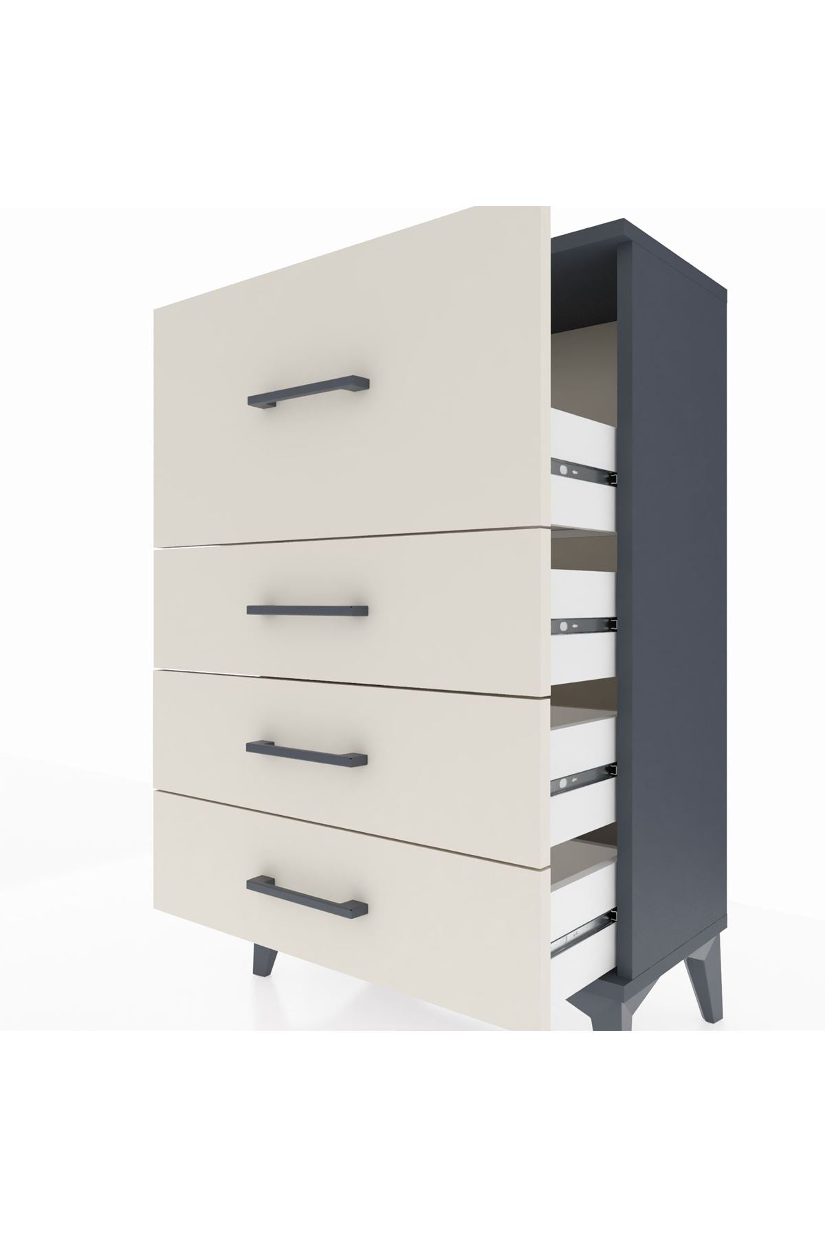 Arges Komodin 4 Çekmeceli 60x30x96 - S14M006V4A