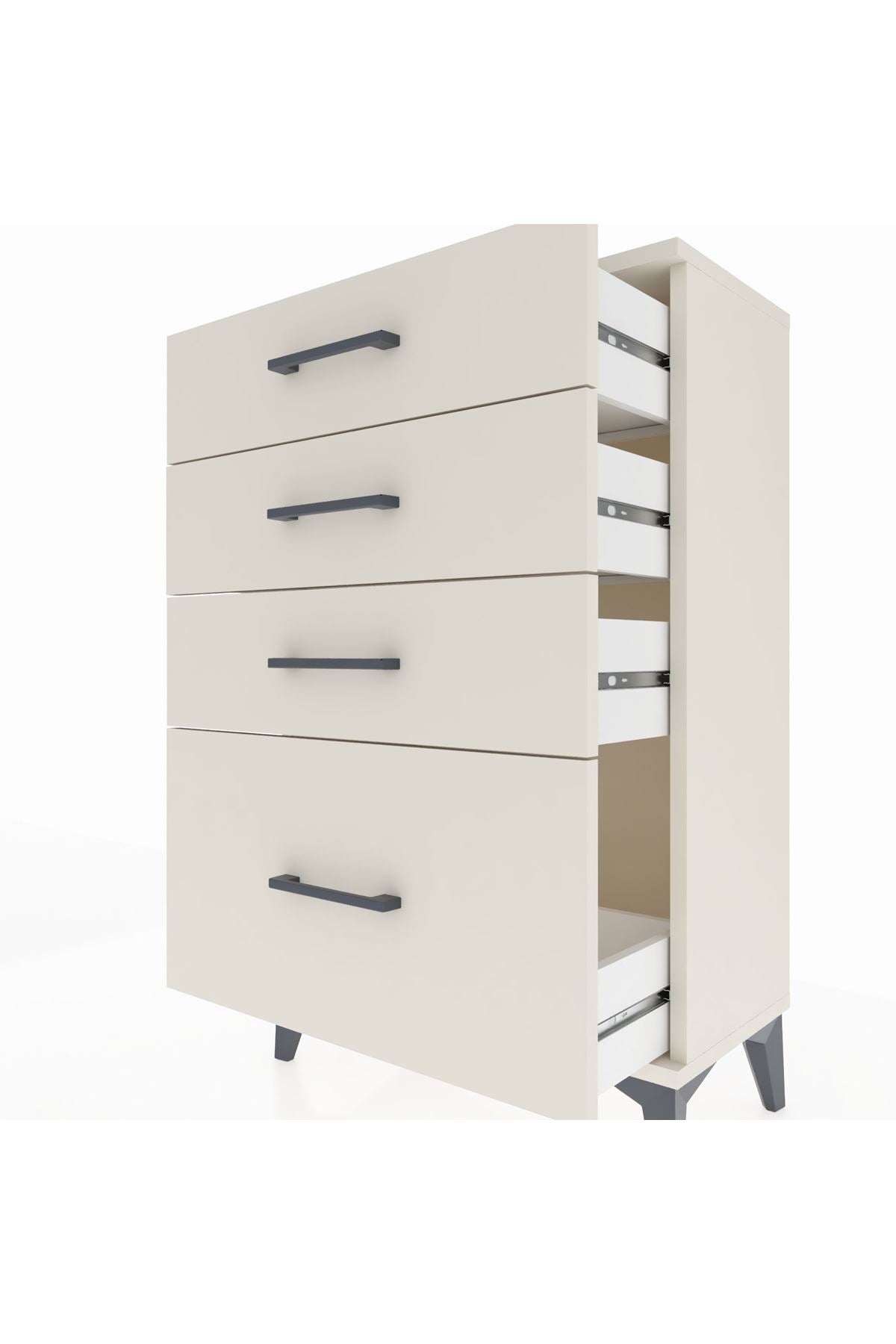 Arges Komodin 4 Çekmeceli 60x30x96 - S14M007V1A