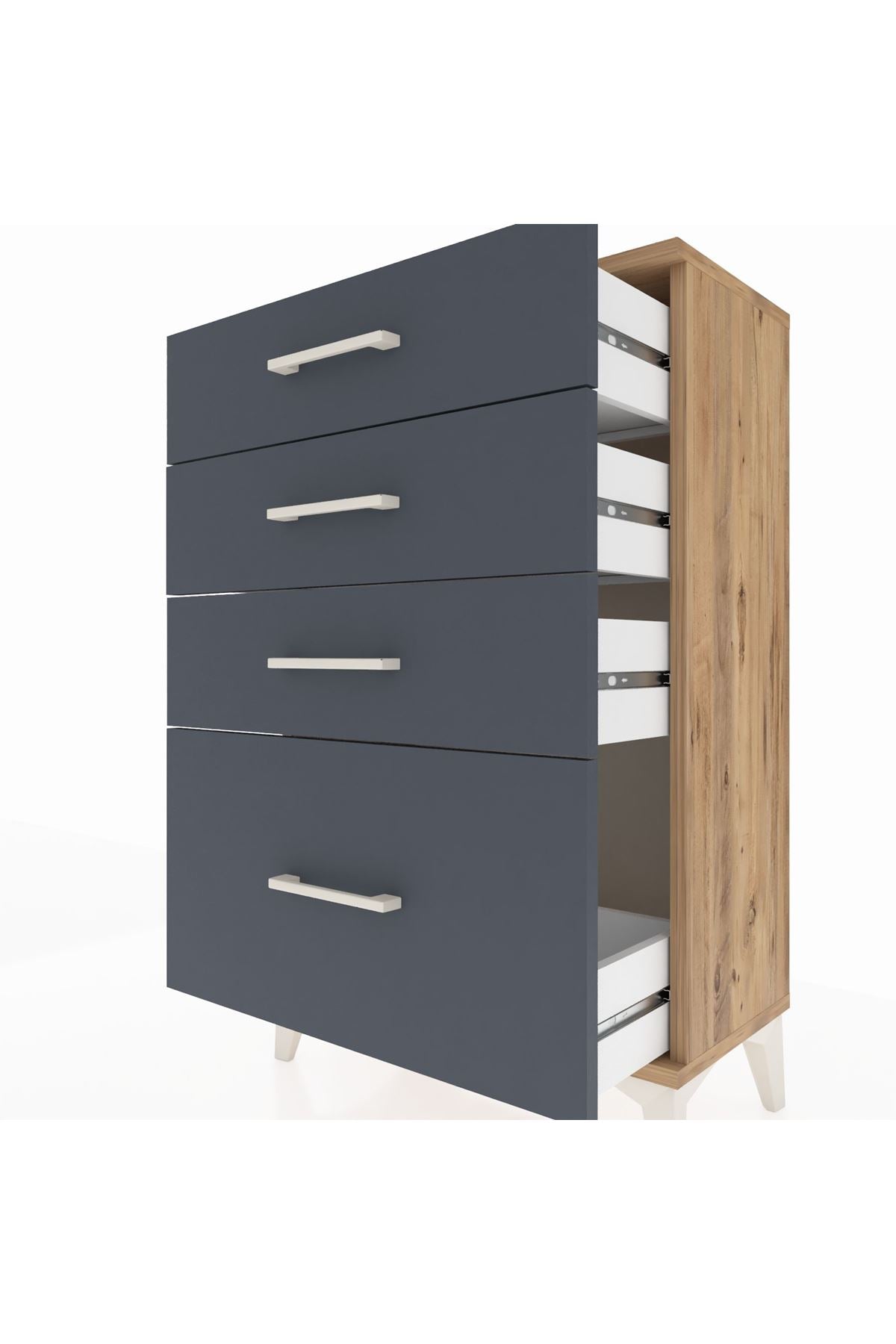 Arges Komodin 4 Çekmeceli 60x30x96 - S14M007V8A