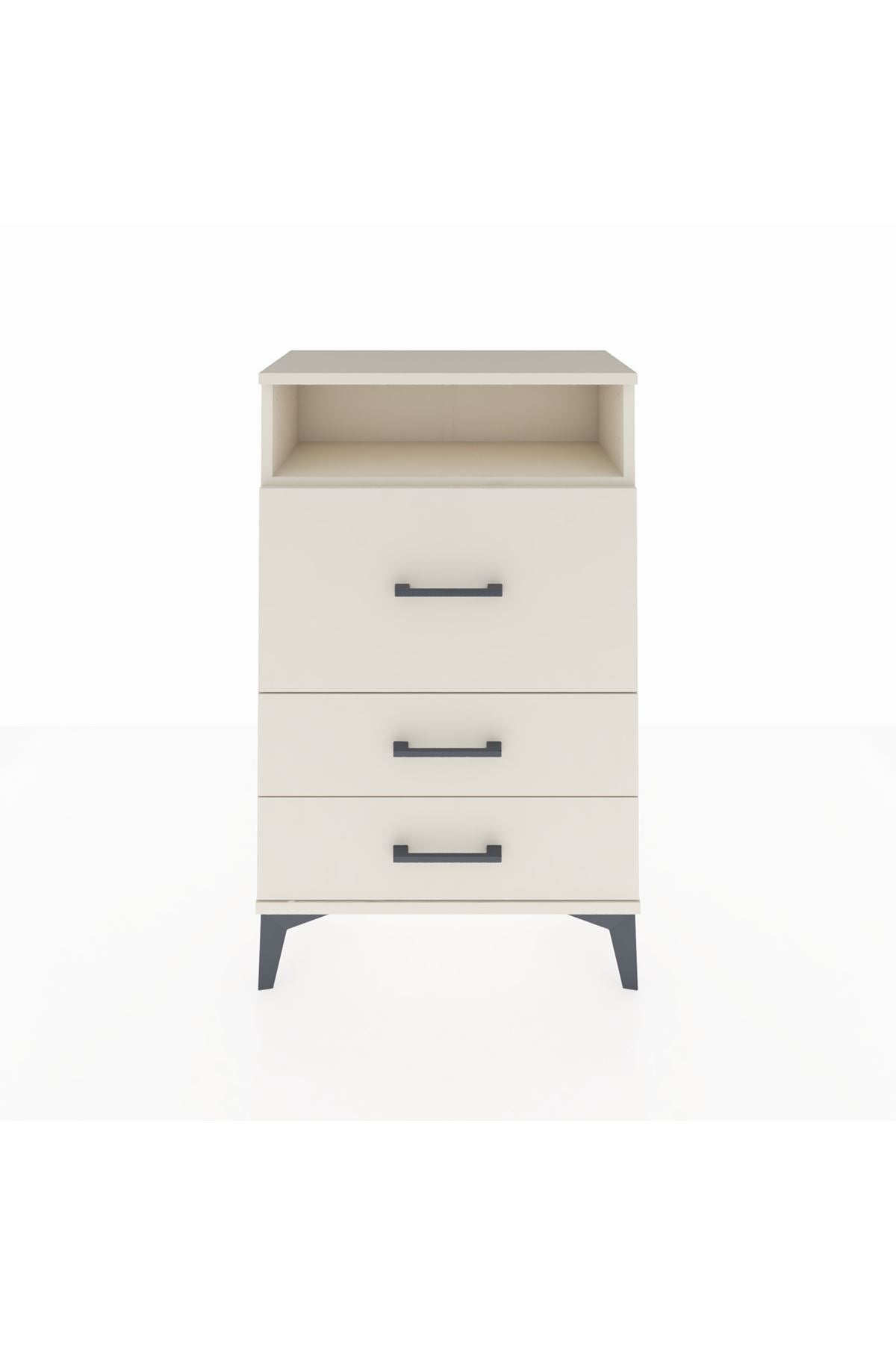 Arges Komodin Tek Raflı 3 Çekmeceli 60x30x96 - S14M009V1A