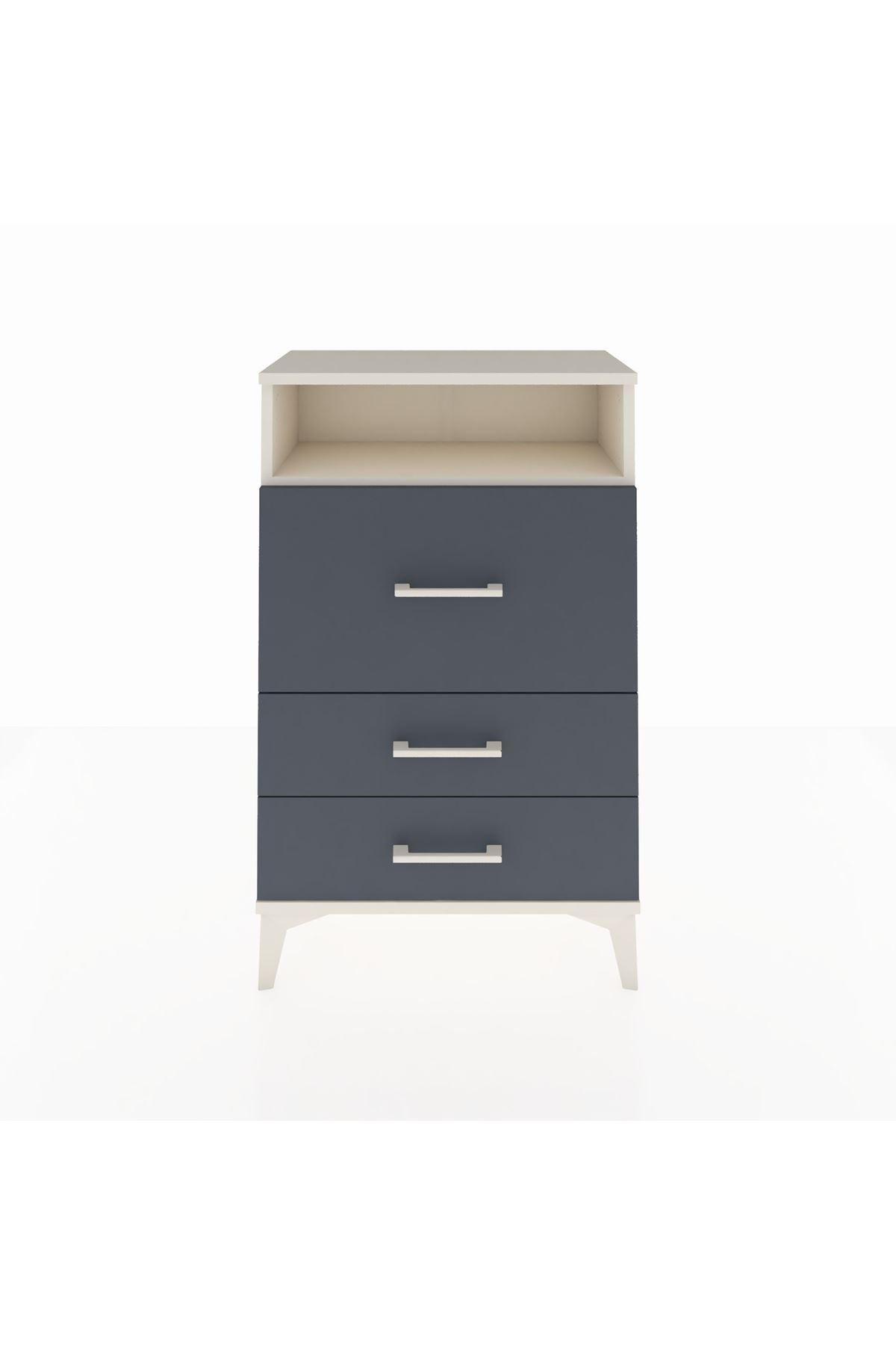 Arges Komodin Tek Raflı 3 Çekmeceli 60x30x96 - S14M009V2A