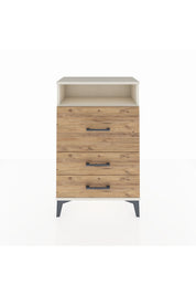 Arges Komodin Tek Raflı 3 Çekmeceli 60x30x96 - S14M009V3A