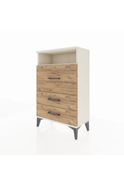 Arges Komodin Tek Raflı 3 Çekmeceli 60x30x96 - S14M009V3A