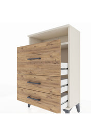 Arges Komodin Tek Raflı 3 Çekmeceli 60x30x96 - S14M009V3A
