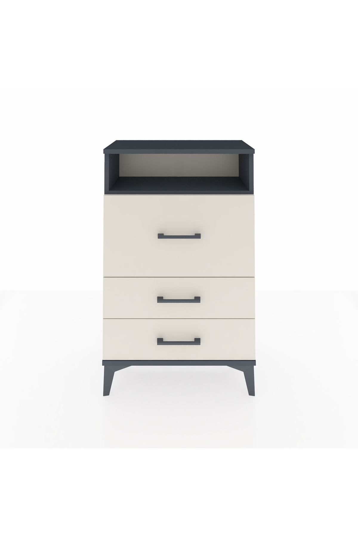 Arges Komodin Tek Raflı 3 Çekmeceli 60x30x96 - S14M009V4A