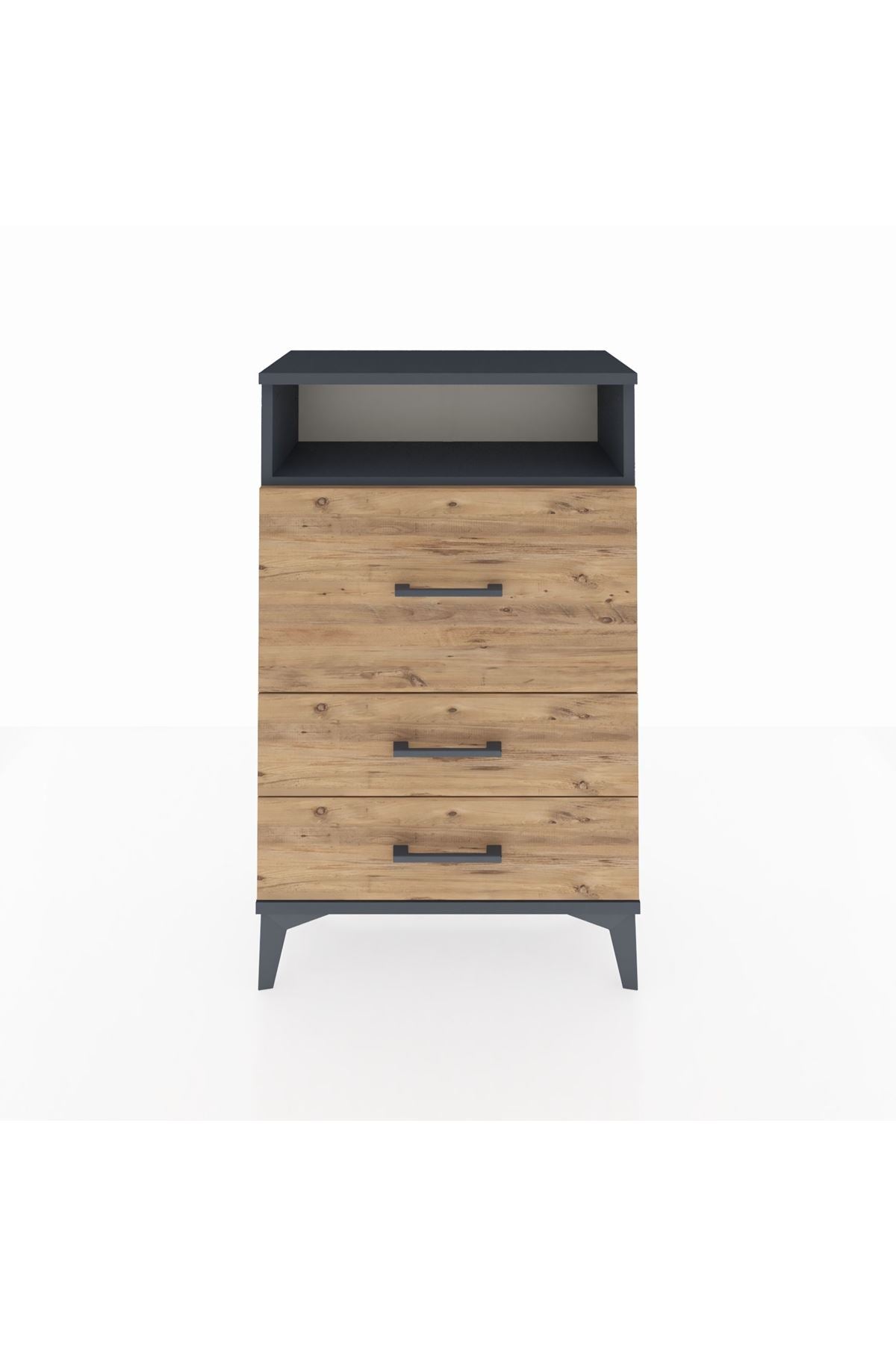 Arges Komodin Tek Raflı 3 Çekmeceli 60x30x96 - S14M009V6A