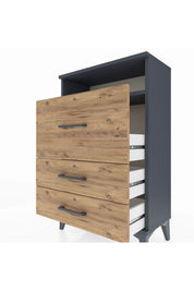 Arges Komodin Tek Raflı 3 Çekmeceli 60x30x96 - S14M009V6A