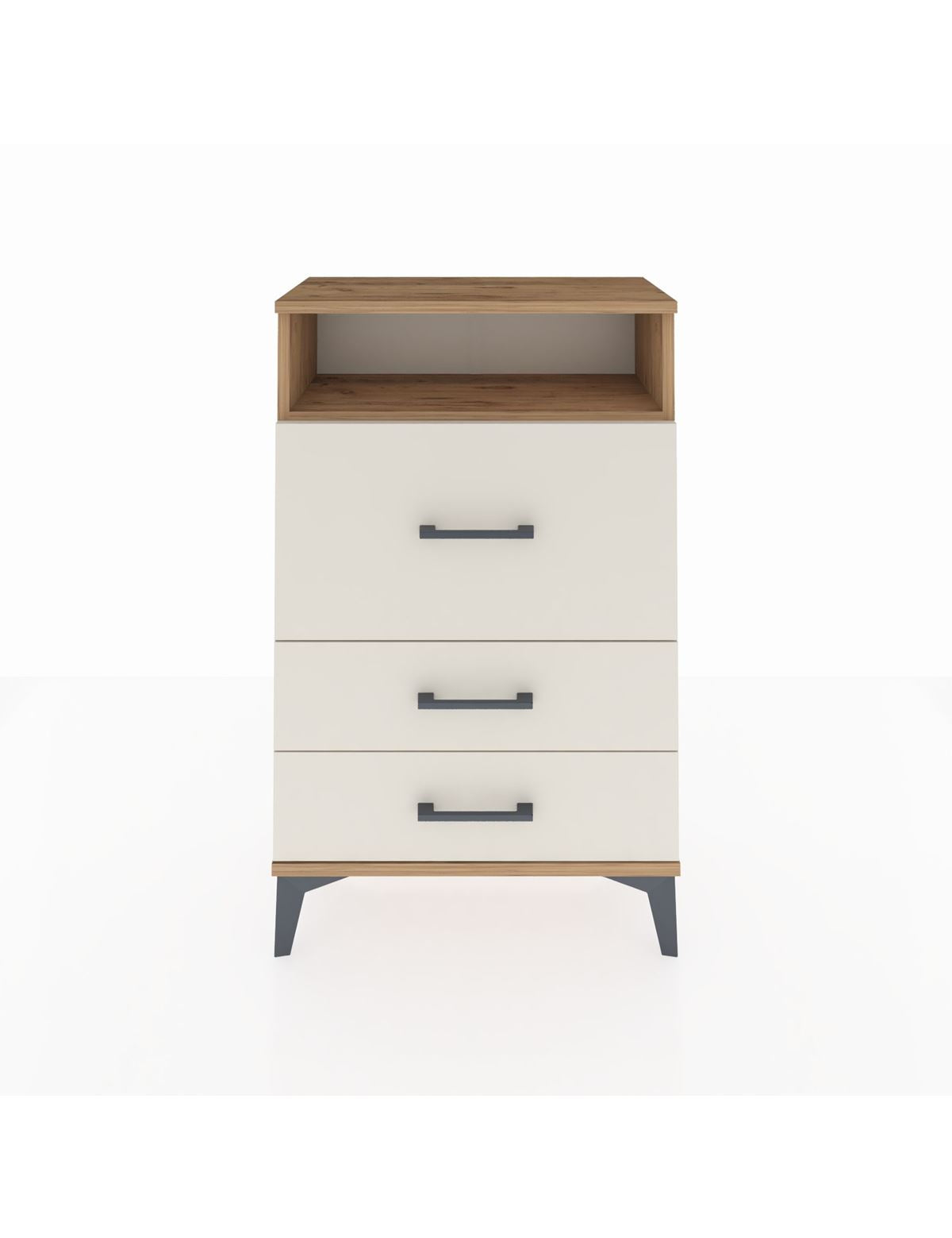 Arges Komodin Tek Raflı 3 Çekmeceli 60x30x96 - S14M009V7A