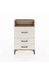 Arges Komodin Tek Raflı 3 Çekmeceli 60x30x96