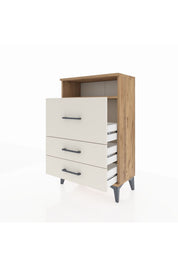 Arges Komodin Tek Raflı 3 Çekmeceli 60x30x96 - S14M009V7A