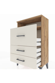Arges Komodin Tek Raflı 3 Çekmeceli 60x30x96 - S14M009V7A