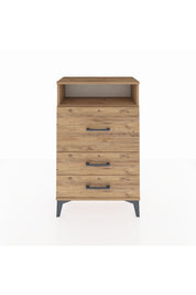 Arges Komodin Tek Raflı 3 Çekmeceli 60x30x96 - S14M009V9A